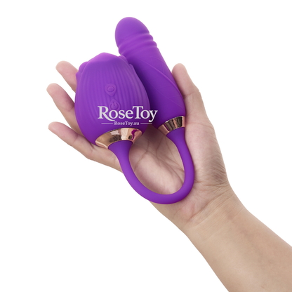 Rose Dildo in hand