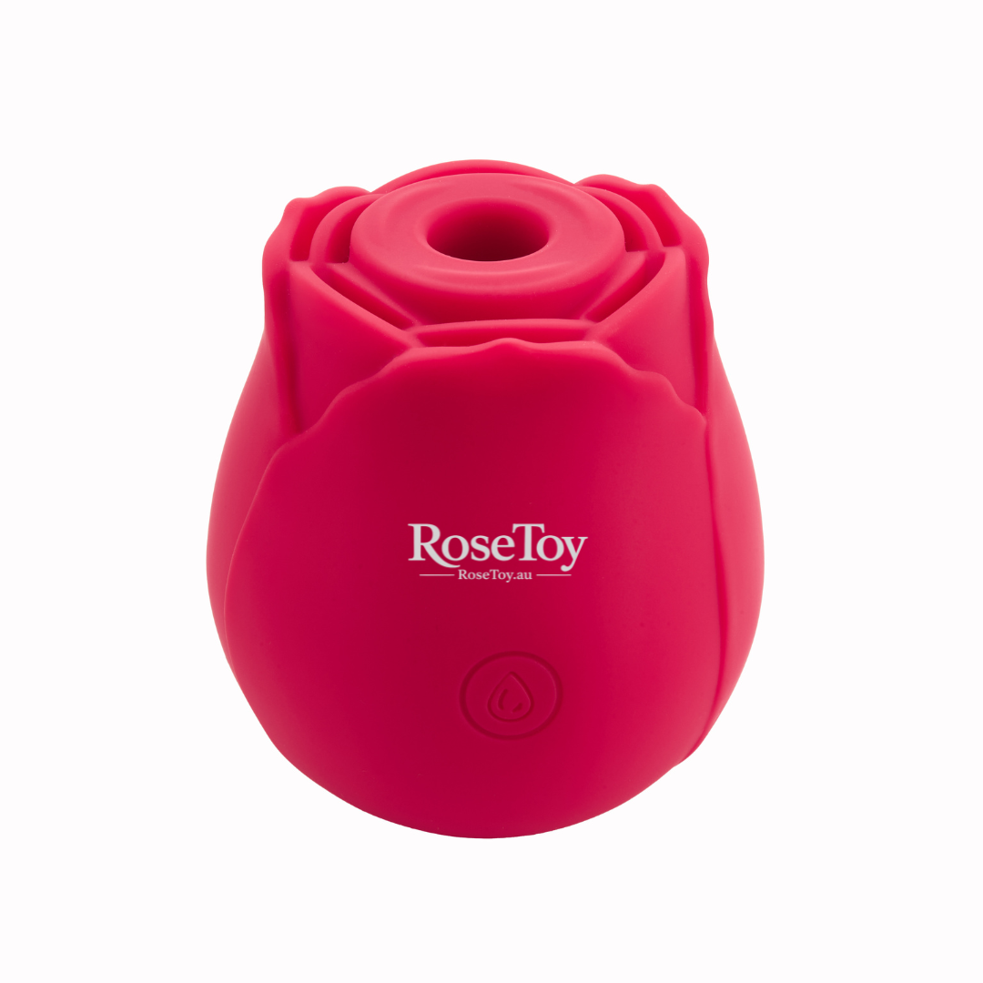 Red Rose Toy vibrator with rosebud design by RoseToy